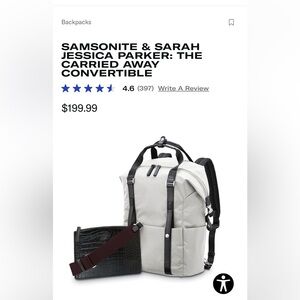 Sarah Jessica Parker and Samsonite Backpack with Computer Sleeve!
